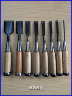 Takashiba Signed Oire Nomi Chisel Set 8pcs Japanese Woodworking Tools From Japan