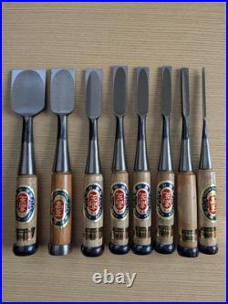 Takashiba Signed Oire Nomi Chisel Set 8pcs Japanese Woodworking Tools From Japan