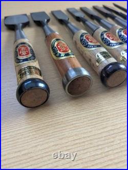 Takashiba Signed Oire Nomi Chisel Set 8pcs Japanese Woodworking Tools From Japan
