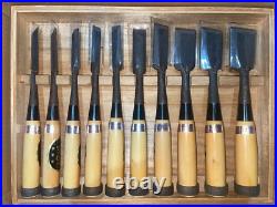 Takasho Oire Nomi Japanese Bench Chisels Set of 10 Unused