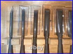 Takasho Oire Nomi Japanese Bench Chisels Set of 10 Unused