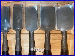 Takasho Oire Nomi Japanese Bench Chisels Set of 10 Unused