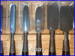 Takasho Oire Nomi Japanese Bench Chisels Set of 10 Unused