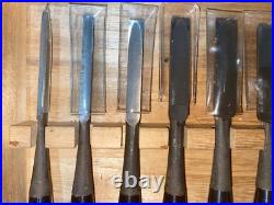 Takasho Oire Nomi Japanese Bench Chisels Set of 10 Unused