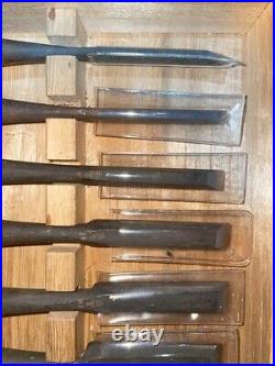 Takasho Oire Nomi Japanese Bench Chisels Set of 10 With Wooden Box Takasho Oire Nomi Japanese Bench Chisels Set of 10 With Wooden Box