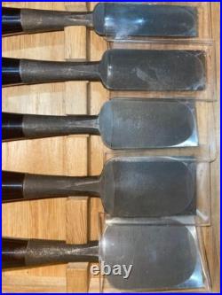 Takasho Oire Nomi Japanese Bench Chisels Set of 10 With Wooden Box Takasho Oire Nomi Japanese Bench Chisels Set of 10 With Wooden Box