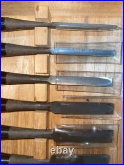 Takasho Oire Nomi Japanese Bench Chisels Set of 10 With Wooden Box Takasho Oire Nomi Japanese Bench Chisels Set of 10 With Wooden Box