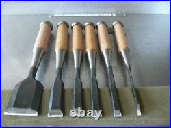 Takumi Oire Nomi Japanese Bench Chisel Set of 6 Unused