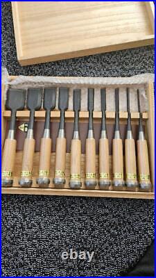 Tasai Akio Japanese Bench Chisels Oire Nomi Set of 10 from Japan