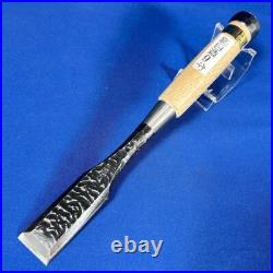 Tasai Akio Japanese Bench Chisels Wakisashi Nomi Blue Steel 27mm White Oak