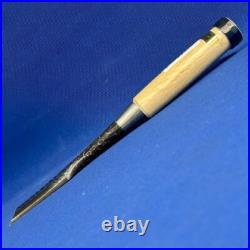 Tasai Akio Japanese Bench Chisels Wakisashi Nomi Blue Steel 27mm White Oak