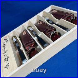 Tasai Akio Japanese Bench Chisels Wakisashi Nomi Blue Steel Rosewood Set of 3 Tasai Akio Japanese Bench Chisels Wakisashi Nomi Blue Steel Rosewood Set of 3
