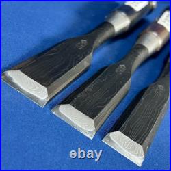 Tasai Akio Japanese Bench Chisels Wakisashi Nomi Blue Steel Rosewood Set of 3 Tasai Akio Japanese Bench Chisels Wakisashi Nomi Blue Steel Rosewood Set of 3