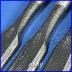Tasai Akio Japanese Bench Chisels Wakisashi Nomi Blue Steel Rosewood Set of 3 Tasai Akio Japanese Bench Chisels Wakisashi Nomi Blue Steel Rosewood Set of 3
