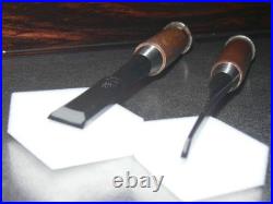 Tasai Akio Kongouriki Oire Nomi Japanese Bench Chisels 3mm 15mm Set of 2 Unused