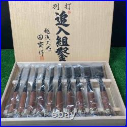 Tasai Japanese Bench Chisels Oire Nomi Set of 10 Black Finish With Box New
