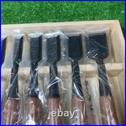 Tasai Japanese Bench Chisels Oire Nomi Set of 10 Black Finish With Box New