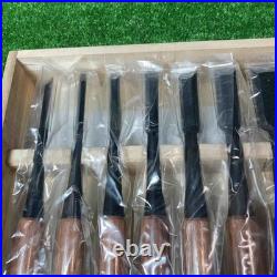 Tasai Japanese Bench Chisels Oire Nomi Set of 10 Black Finish With Box New