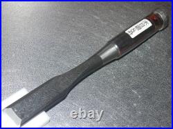 Tasai Japanese Bench Chisels Wakisashi Nomi 24mm 2Hollows Ura Damascus