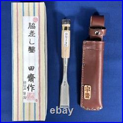 Tasai Japanese Bench Chisels Wakisashi Nomi 27mm / 235mm White Oak 2Hollows Ura Tasai Japanese Bench Chisels Wakisashi Nomi 27mm / 235mm White Oak 2Hollows Ura