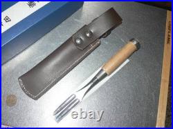 Tasai Japanese Bench Chisels Wakisashi Nomi 2Hollows Ura Hammered Mark 24mm