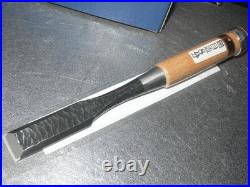Tasai Japanese Bench Chisels Wakisashi Nomi 2Hollows Ura Hammered Mark 24mm