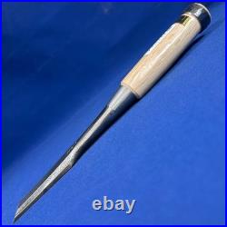 Tasai Japanese Bench Chisels Wakizashi Nomi Polished 24mm 2Hollows White oak
