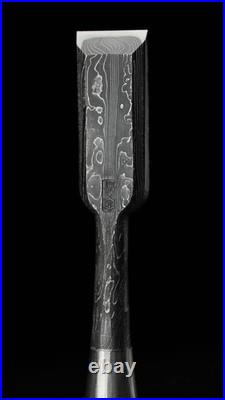 Tasai Japanese Damascus Bench Chisels / Oire Nomi 24mm Ebony Handle New