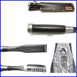 Tasai Japanese Damascus Bench Chisels Wakisashi Oire Nomi 24mm 2-hollows Back