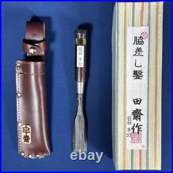 Tasai Japanese Damascus Bench Chisels Wakizashi Nomi 27mm 2-Hollows Rosewood New