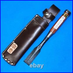 Tasai Japanese Damascus Dovetail Chisel Wakizashi Nomi 24mm Blue Steel Rosewood