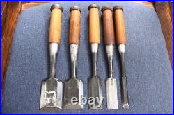 Tasai Japanese Timber Chisels Oire Nomi 5sets Used