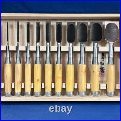 Tasai Michio Ginrei Japanese Bench Chisels Oire Nomi Blue Steel Set of 10 New