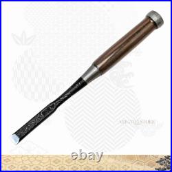 Tasai Mokume Oire Nomi 12mm Japanese Chisel Shitan Handle Hand-Forged Woodgrain