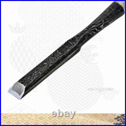 Tasai Mokume Oire Nomi 12mm Japanese Chisel Shitan Handle Hand-Forged Woodgrain