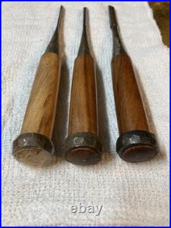 Tasai Oire Nomi Japanese Bench Chisel 10pcs Set Betsuchi Used with Box