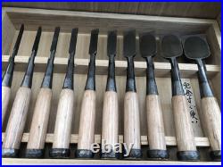Tasai Oire Nomi Japanese Bench Chisel Set of 10 Meizan with Box