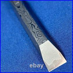 Tasai Oire Nomi Japanese Bench Chisels 15mm Damascus Polished Finish Red Oak