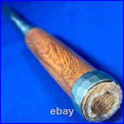 Tasai Oire Nomi Japanese Bench Chisels 15mm Damascus Polished Finish Red Oak