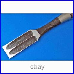 Tasai Oire Nomi Japanese Bench Chisels Damascus 2 hollows Rosewood 27mm With Case
