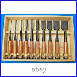 Tasai Oire Nomi Japanese Bench Chisels Set of 10 Black Blue Steel Red Oak Tasai Oire Nomi Japanese Bench Chisels Set of 10 Black Blue Steel Red Oak