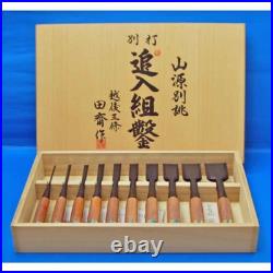 Tasai Oire Nomi Japanese Bench Chisels Set of 10 Black Blue Steel Red Oak Tasai Oire Nomi Japanese Bench Chisels Set of 10 Black Blue Steel Red Oak