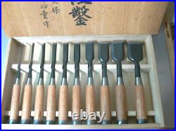 Tasai Oire Nomi Japanese Bench Chisels Set of 10 Blue Steel Shindo Unused