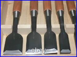 Tasai Oire Nomi Japanese Bench Chisels Set of 10 Blue Steel Shindo Unused