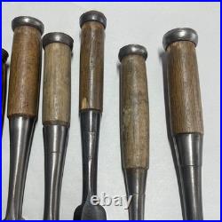 Tataki Oire Japanese NOMI HeavyDuty Chisel #412 Lot of 10 Carpentry Tool Carved