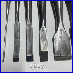 Tataki Oire Japanese NOMI HeavyDuty Chisel #412 Lot of 10 Carpentry Tool Carved