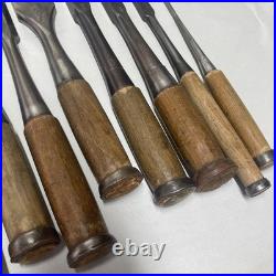 Tataki Oire Japanese NOMI HeavyDuty Chisel #412 Lot of 10 Carpentry Tool Carved