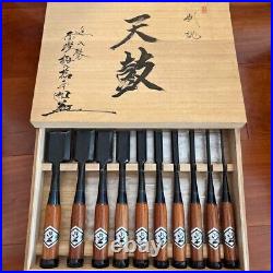 Tenko Oire Nomi Japanese Bench Chisels Set of 10 Red Oak Used