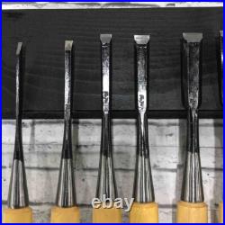 Tensho Oire Nomi Japanese Bench Chisels Gummi wood Set of 10 With Box Unused Tensho Oire Nomi Japanese Bench Chisels Gummi wood Set of 10 With Box Unused