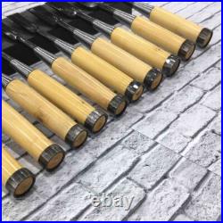 Tensho Oire Nomi Japanese Bench Chisels Gummi wood Set of 10 With Box Unused Tensho Oire Nomi Japanese Bench Chisels Gummi wood Set of 10 With Box Unused